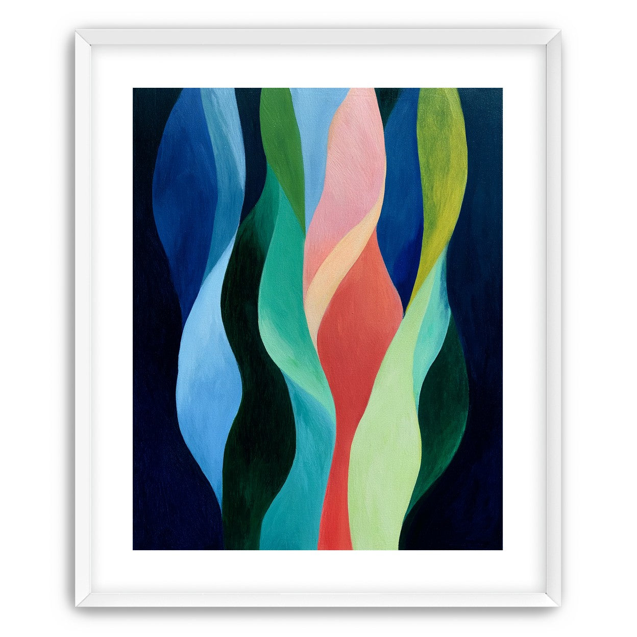 Layered wavy color bands