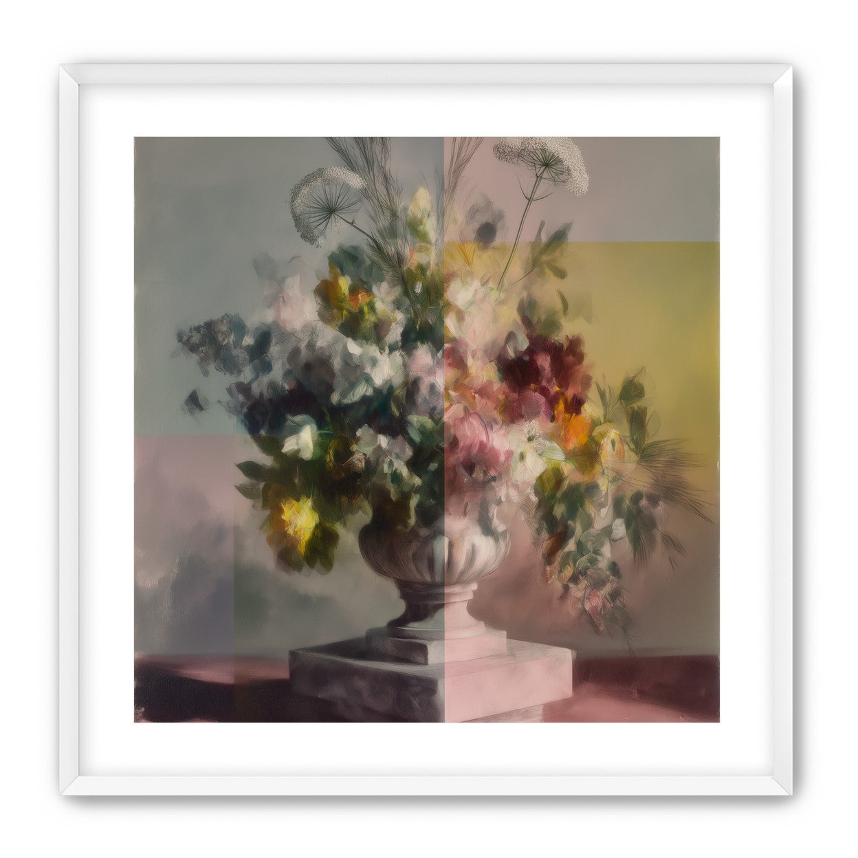Bouquet in divided light