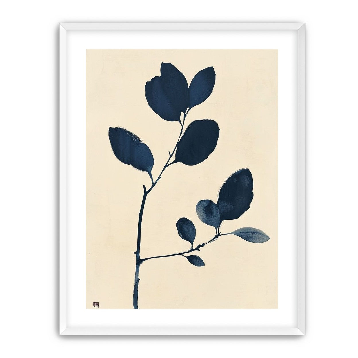 Ink leaves on bare stem