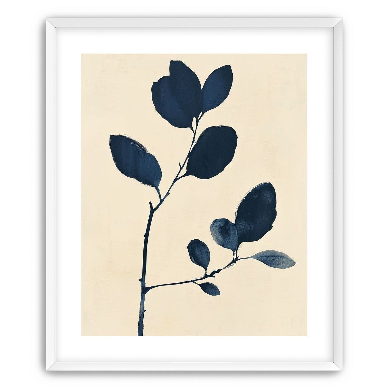 Ink leaves on bare stem