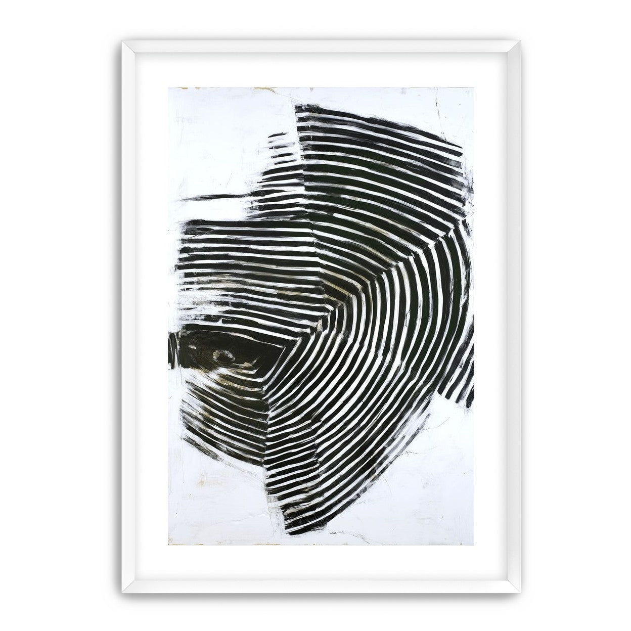 Black bands in white scrape
