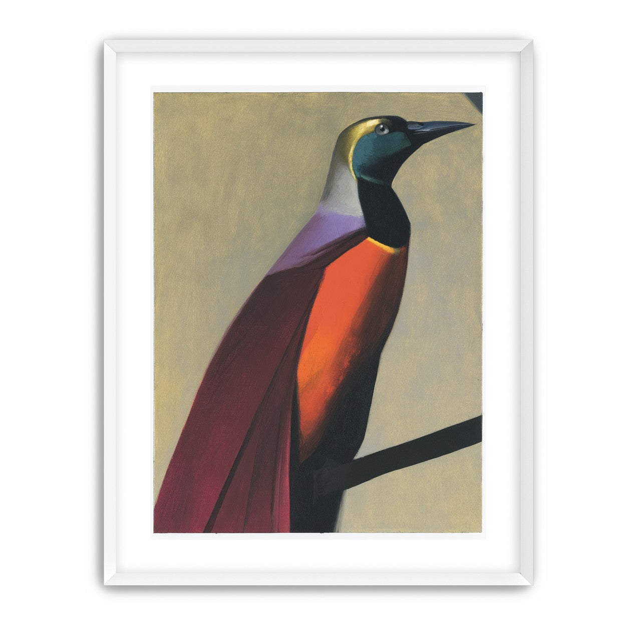 Bright bird on a branch