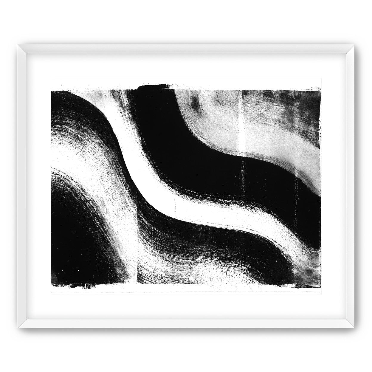 White cut through black