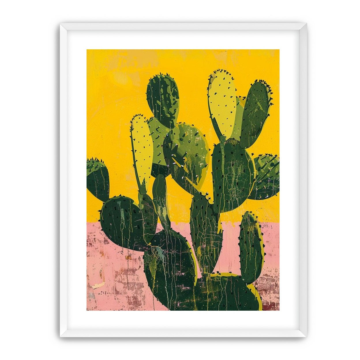 Green pads in yellow sky