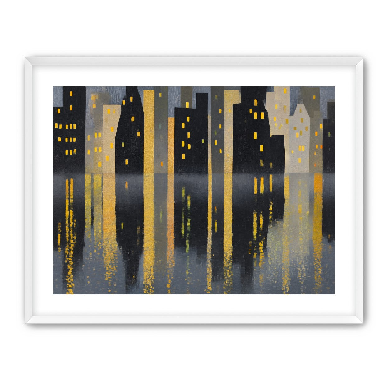 Windows above their reflections