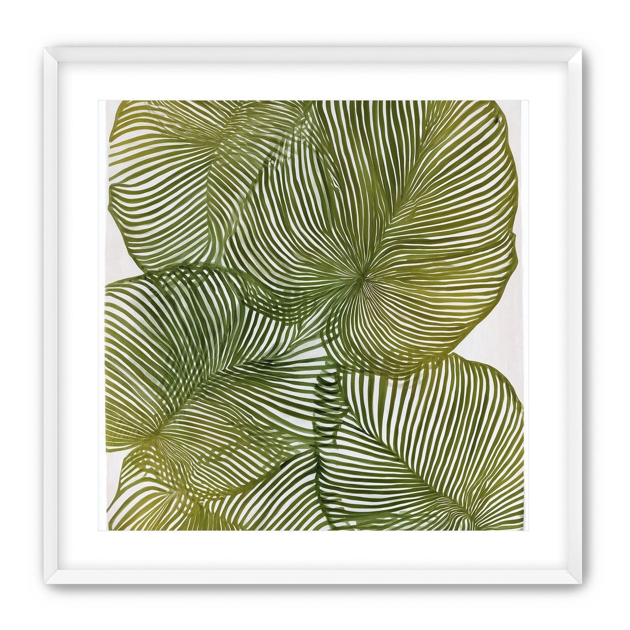 Palm leaves pressed together