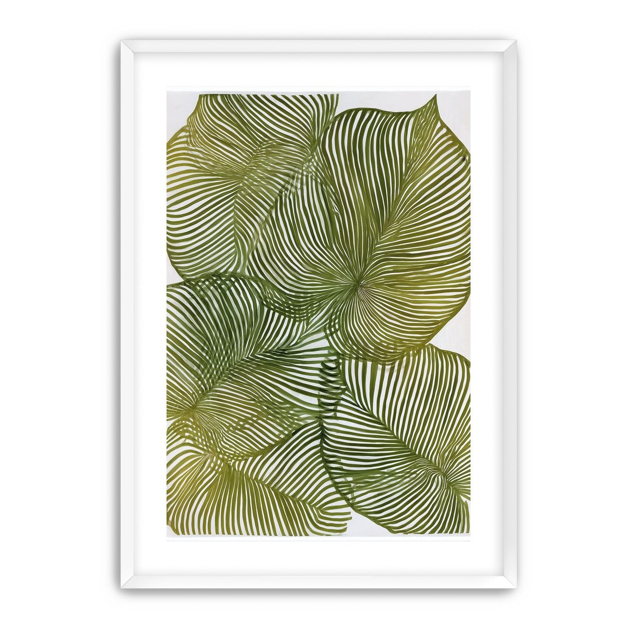 Palm leaves pressed together