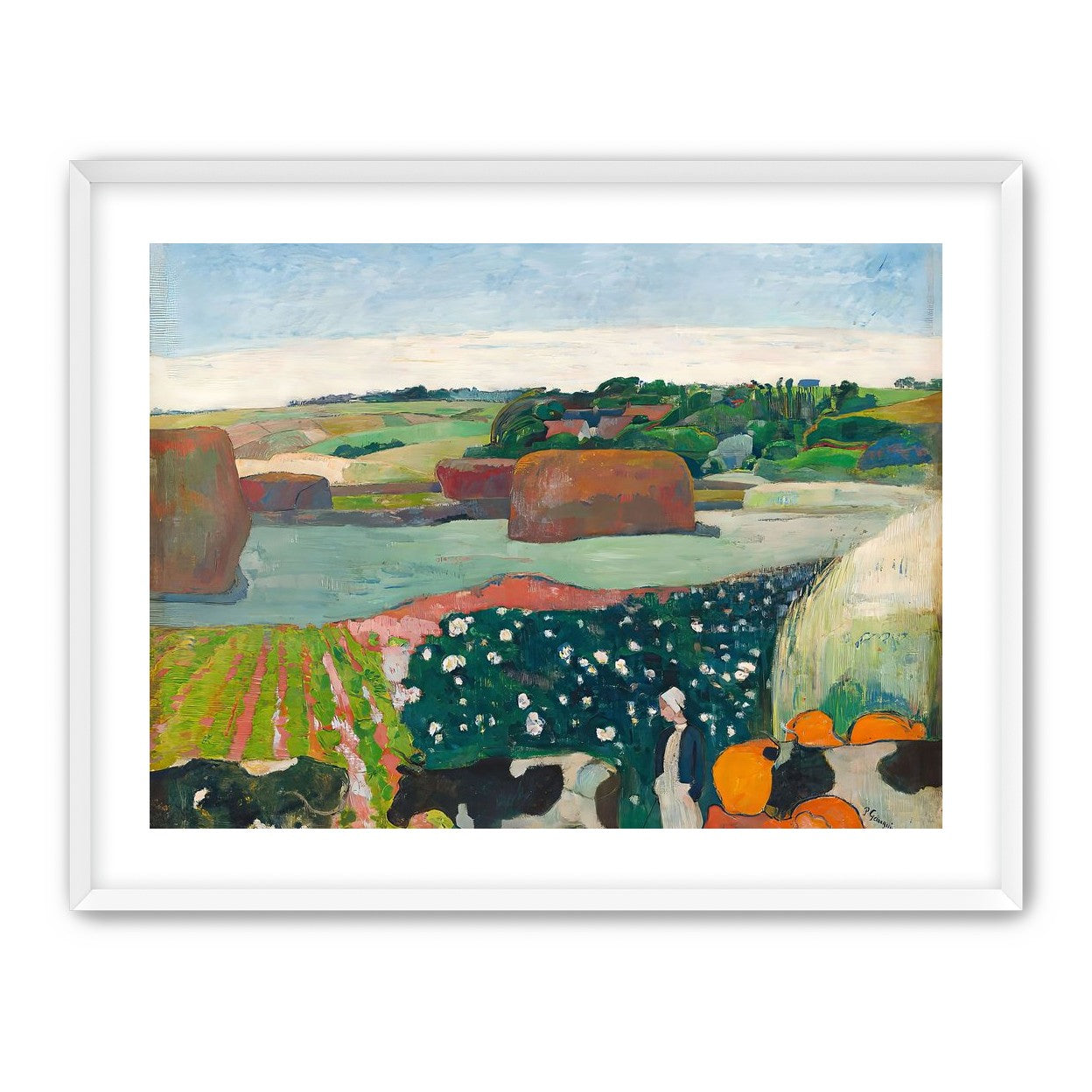 Haystacks in Brittany by Gauguin