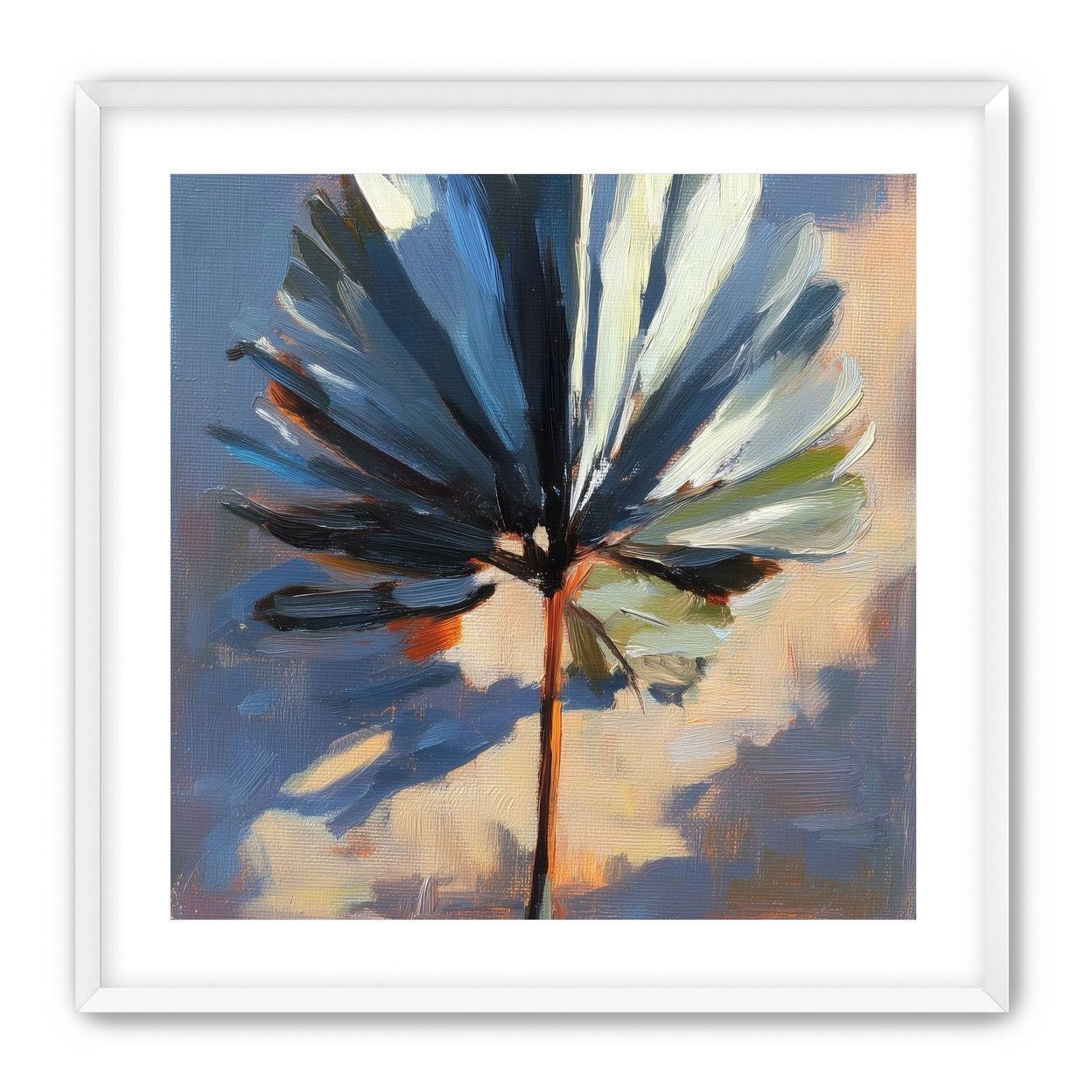 Veined Leaf in Thick Paint