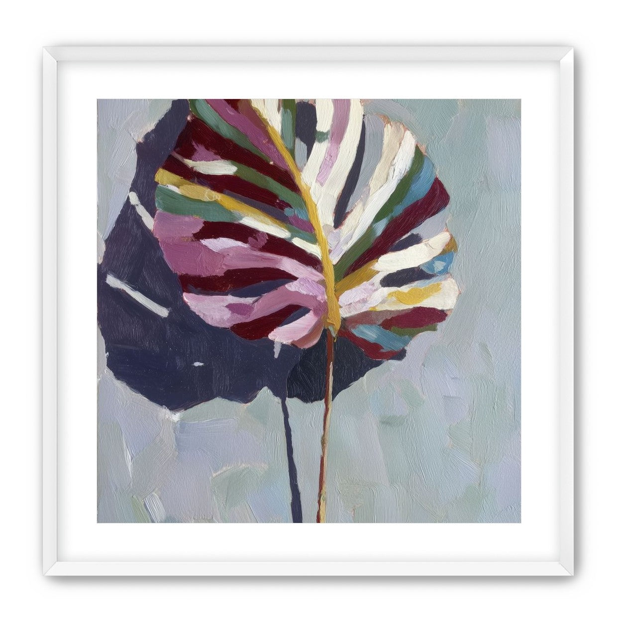 Leaf with Multicolored Veins