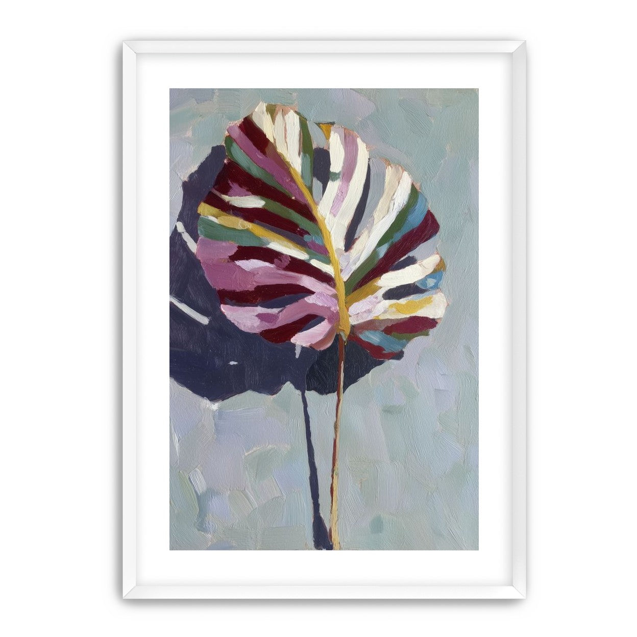 Leaf with Multicolored Veins