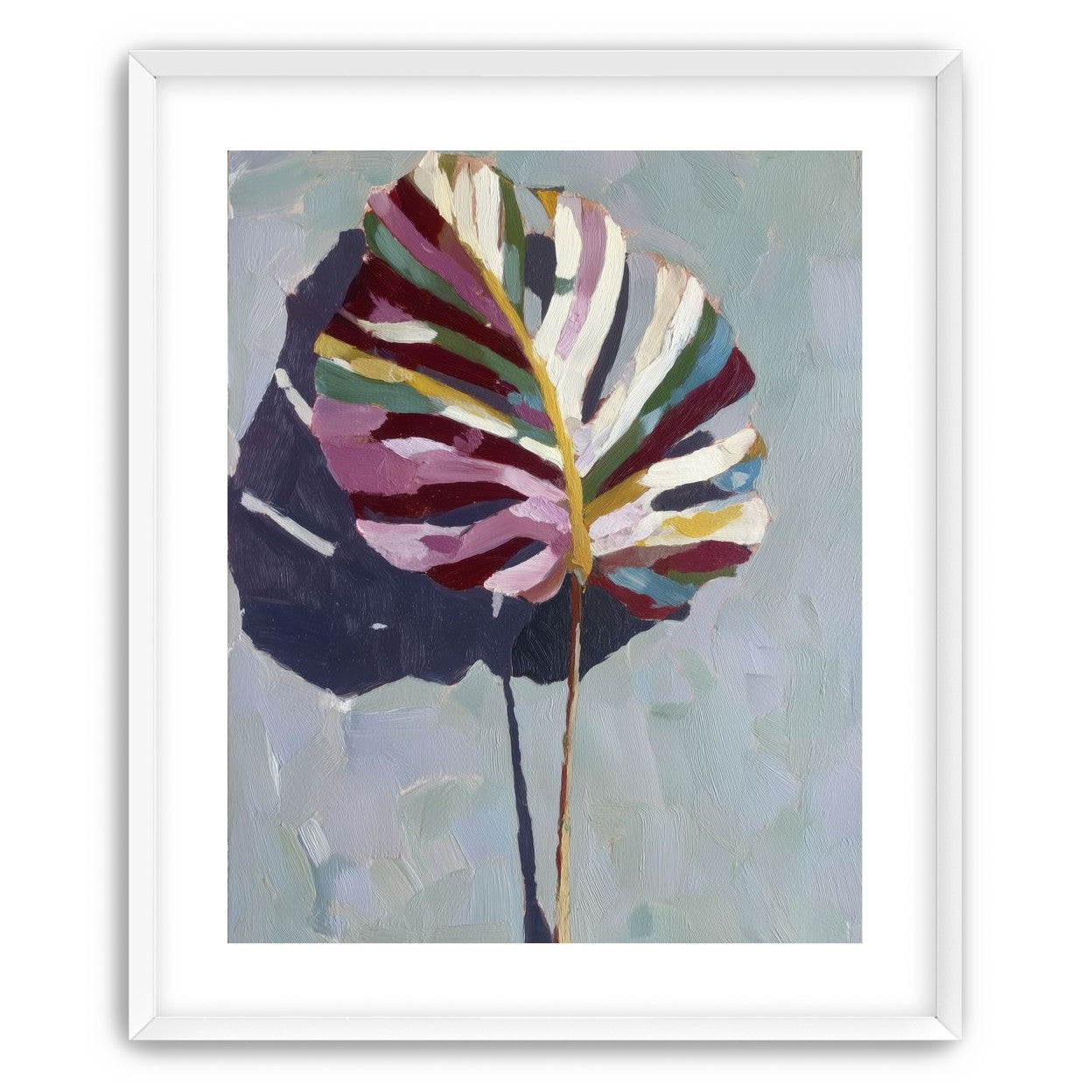 Leaf with Multicolored Veins