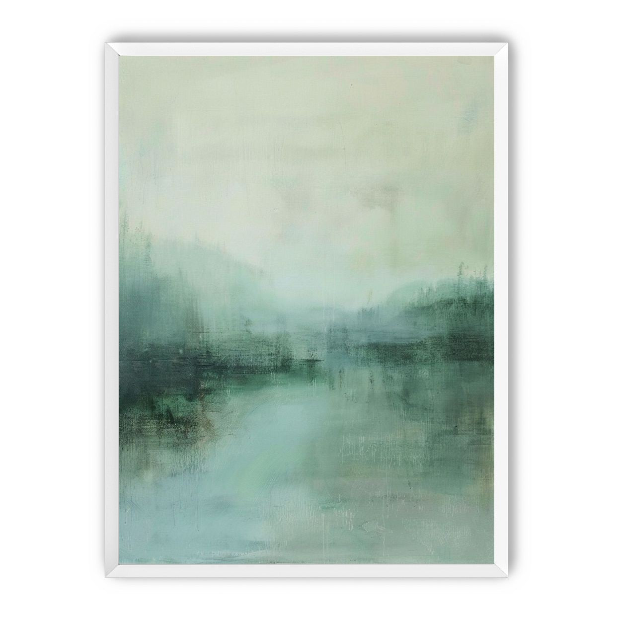 Misty harbor with boats