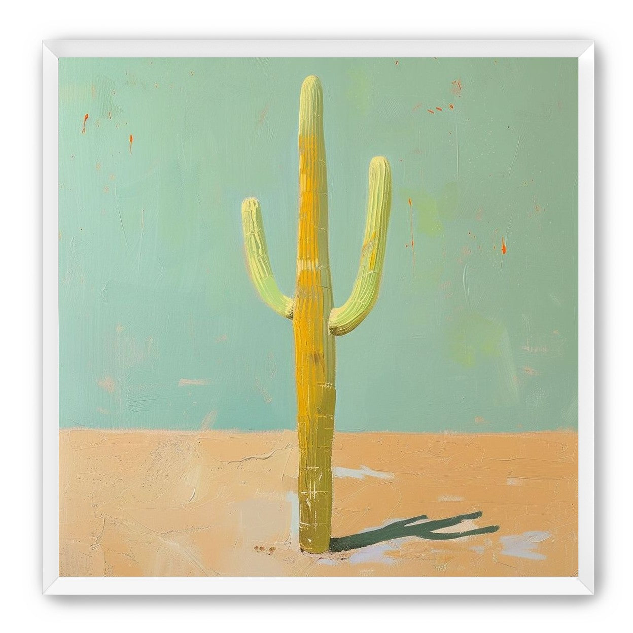 Saguaro beneath a pale sky