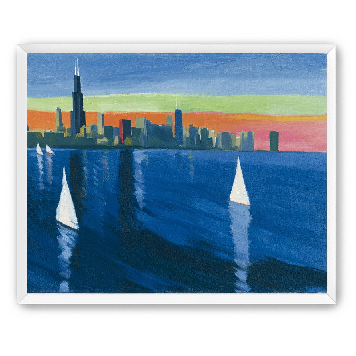 White sails against the skyline