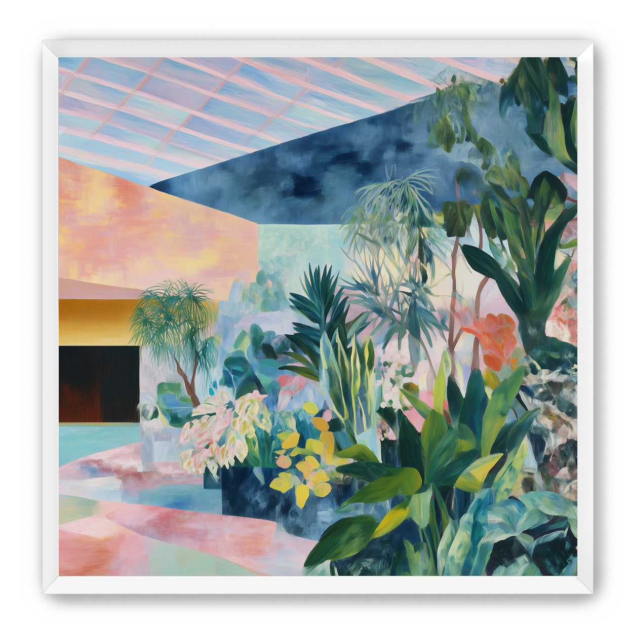Pastel rooms for green leaves