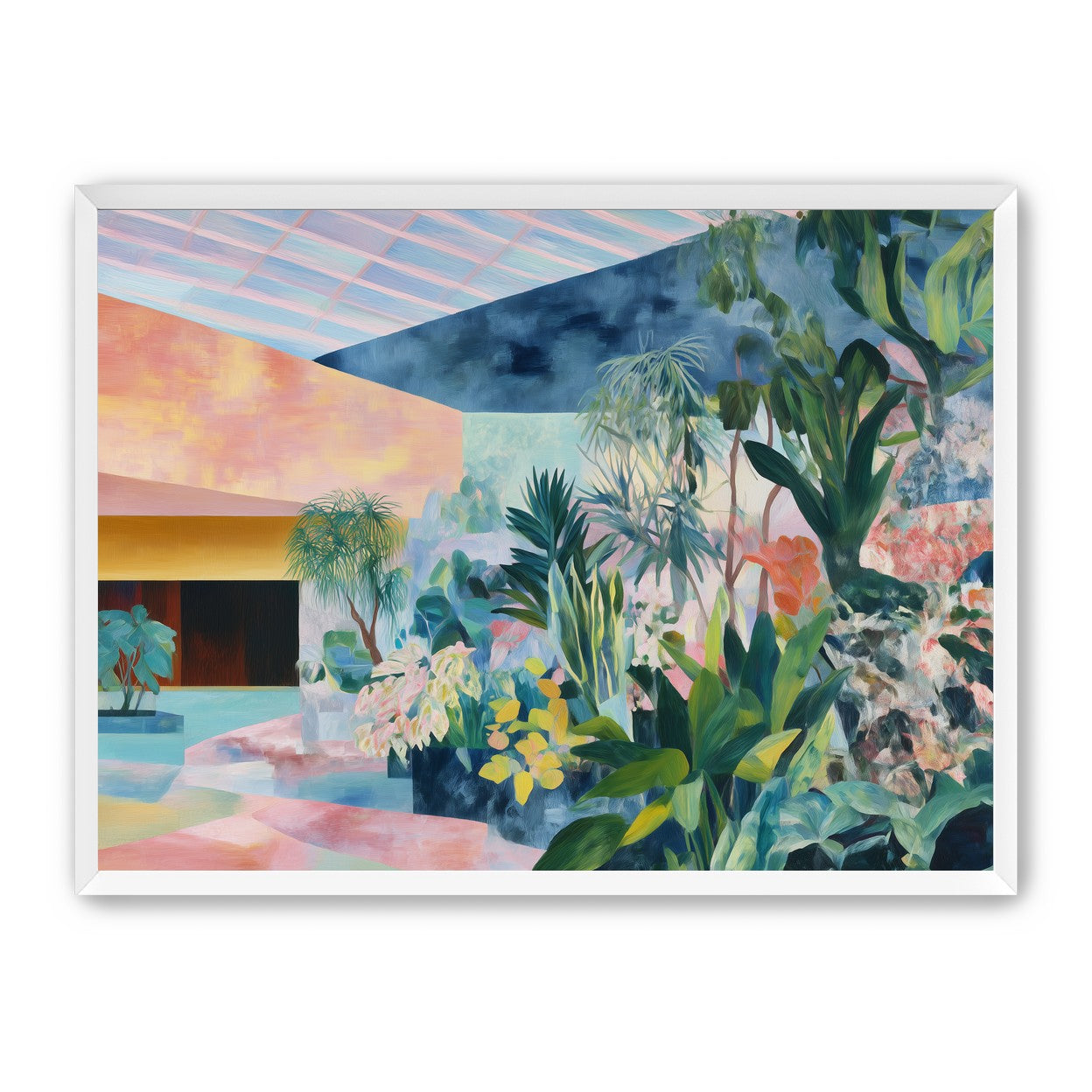 Pastel rooms for green leaves