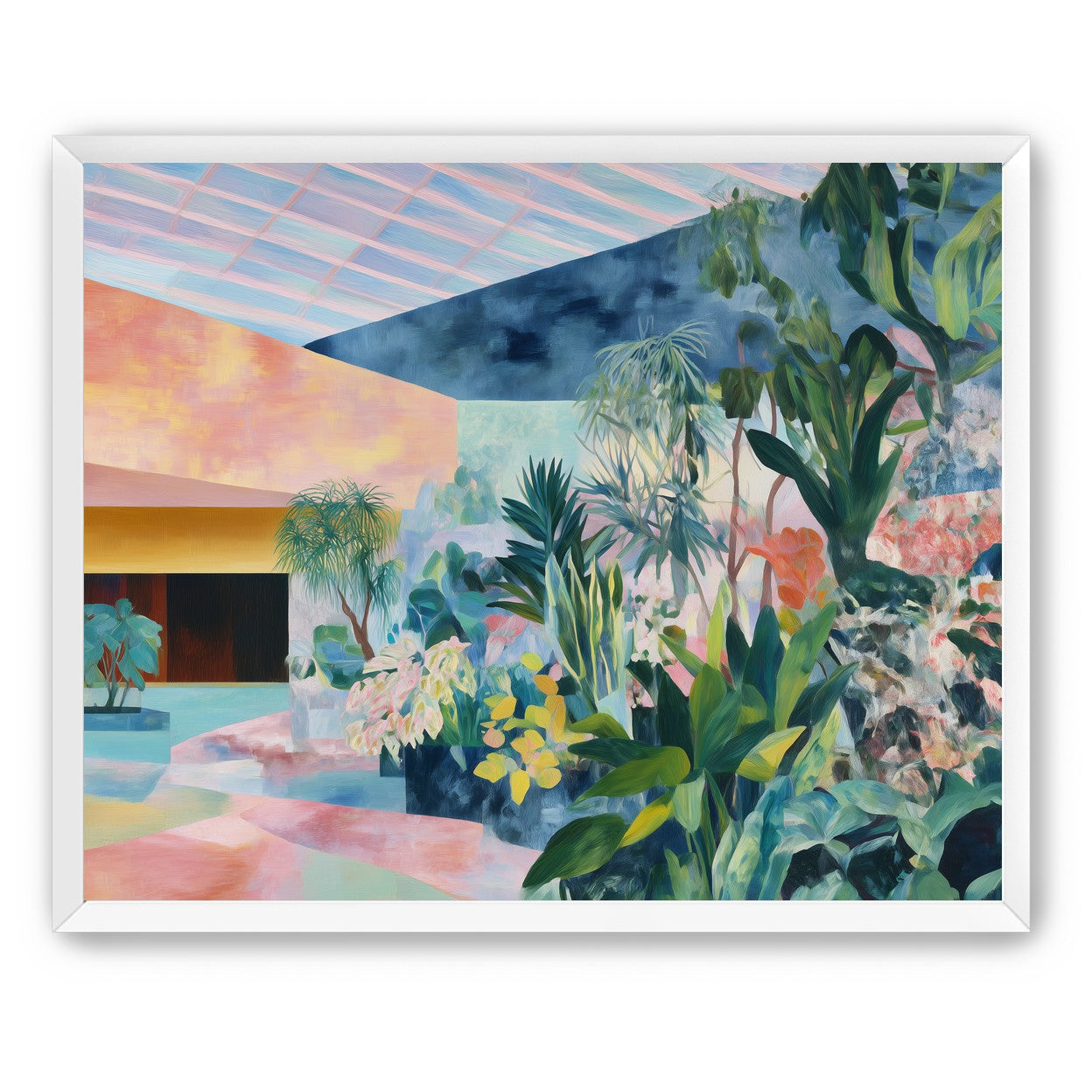 Pastel rooms for green leaves