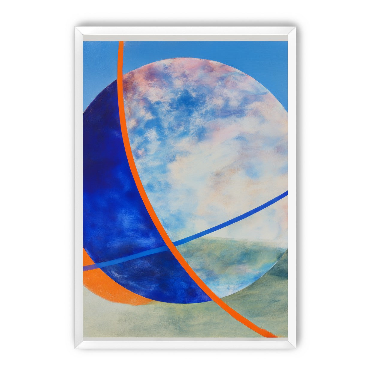 Orange cut through the circle