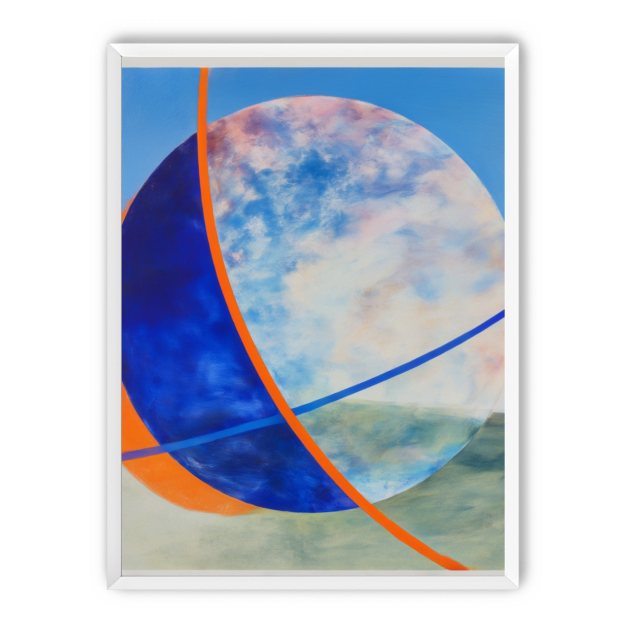 Orange cut through the circle