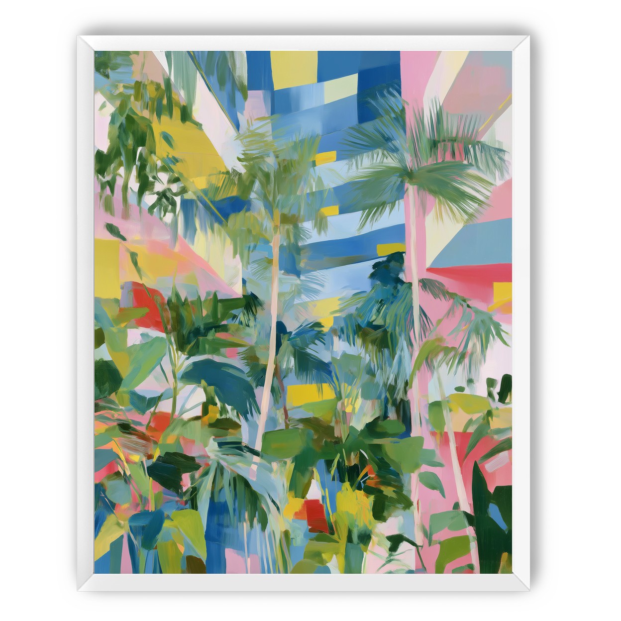 Palm shadows on color fields