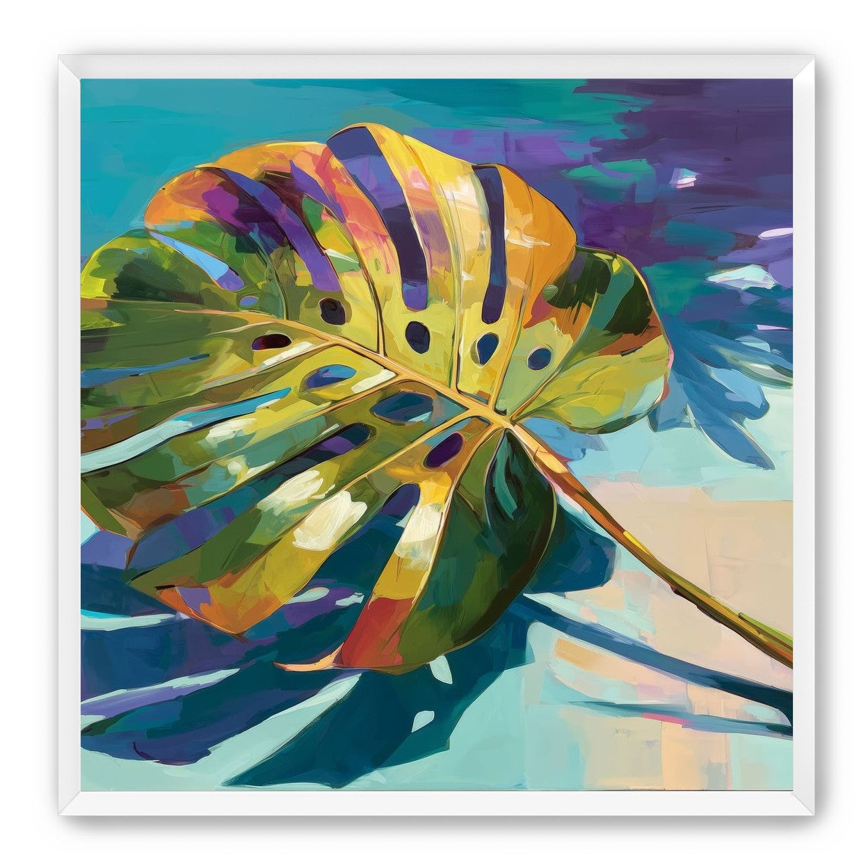 Palm Leaves in Layered Paint