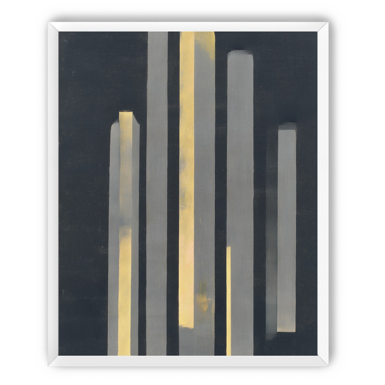 Yellow seeping through gray bars