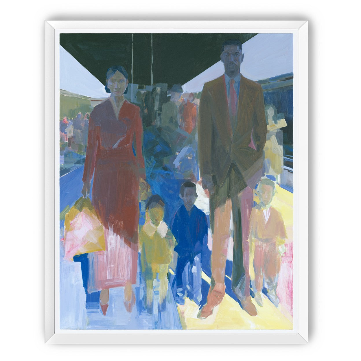 Family beneath the overpass