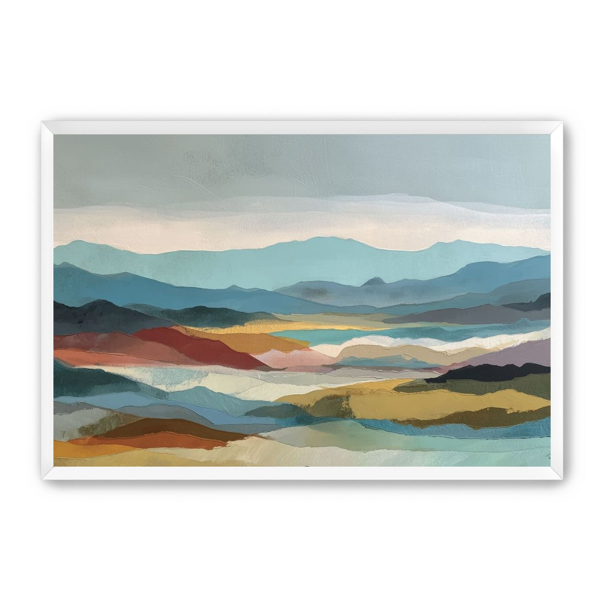 Layered Hills in Cool Bands
