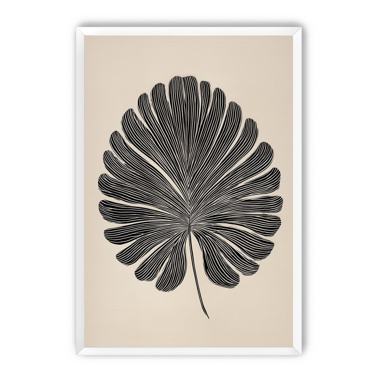Striped fan leaf alone