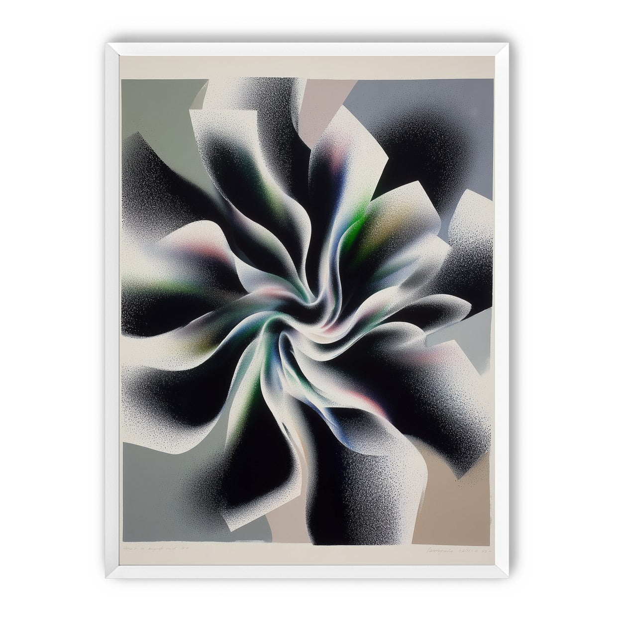 Spiral fold within pale blocks