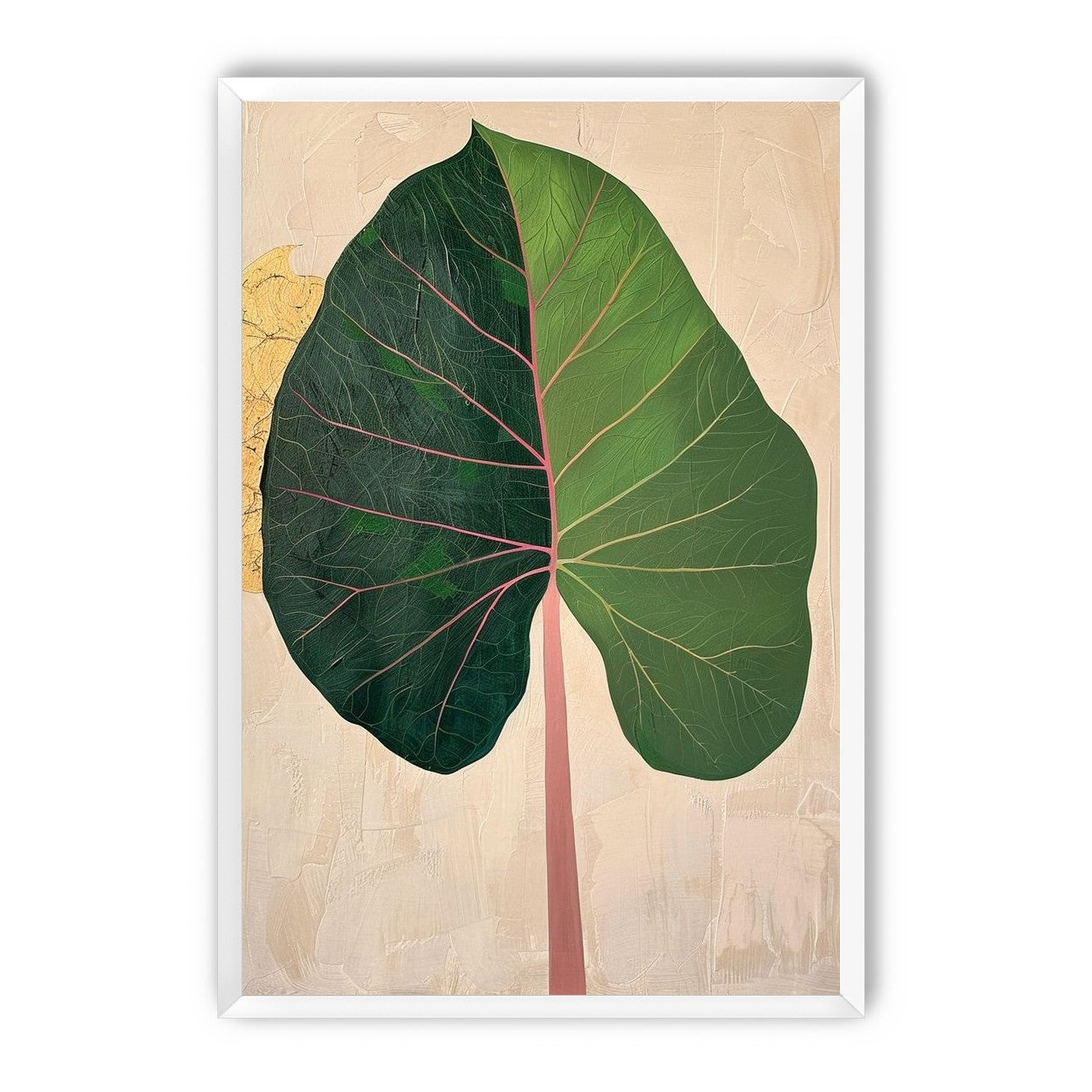 Split green leaf portrait