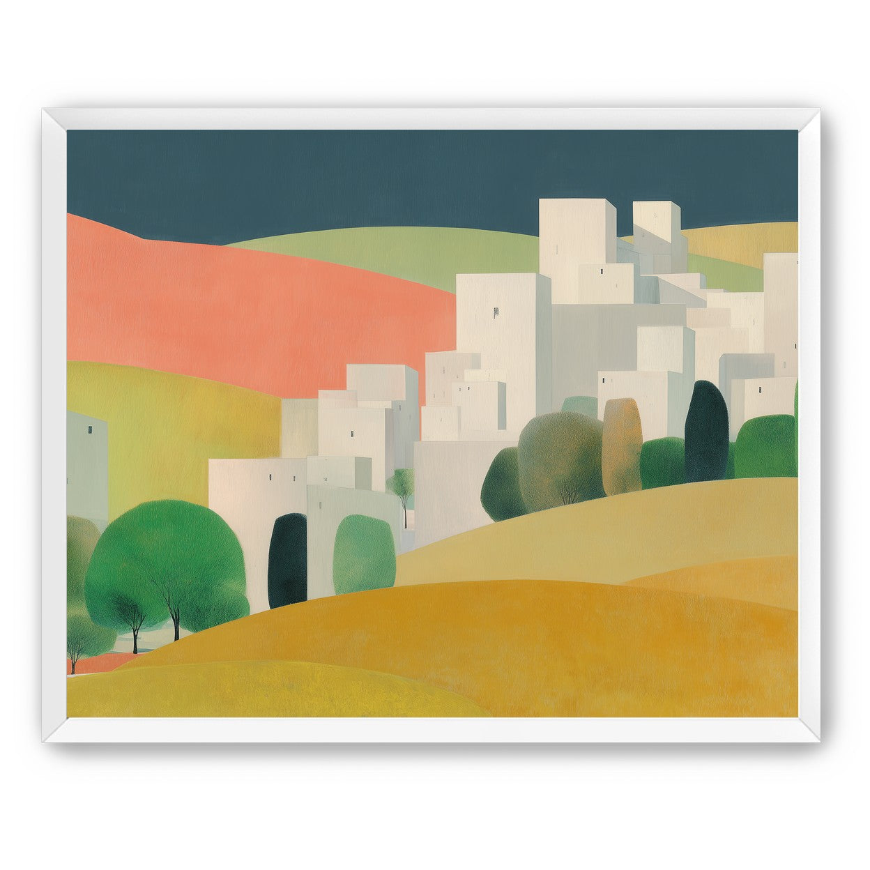 White towers in coral hills