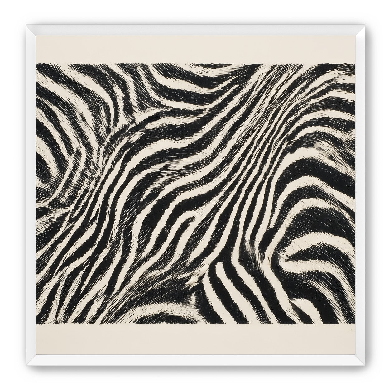 Zebra stripes across the frame