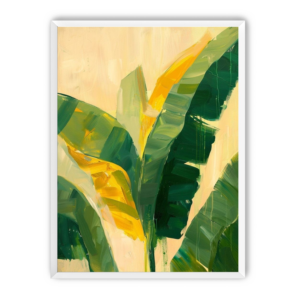 Yellow breaks through green leaves
