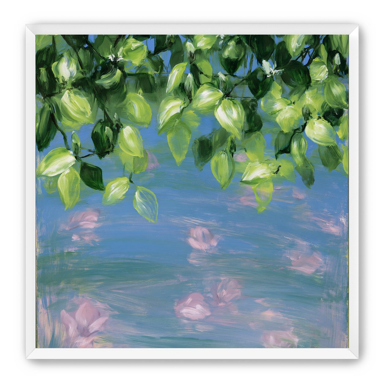 Petals under the leaves