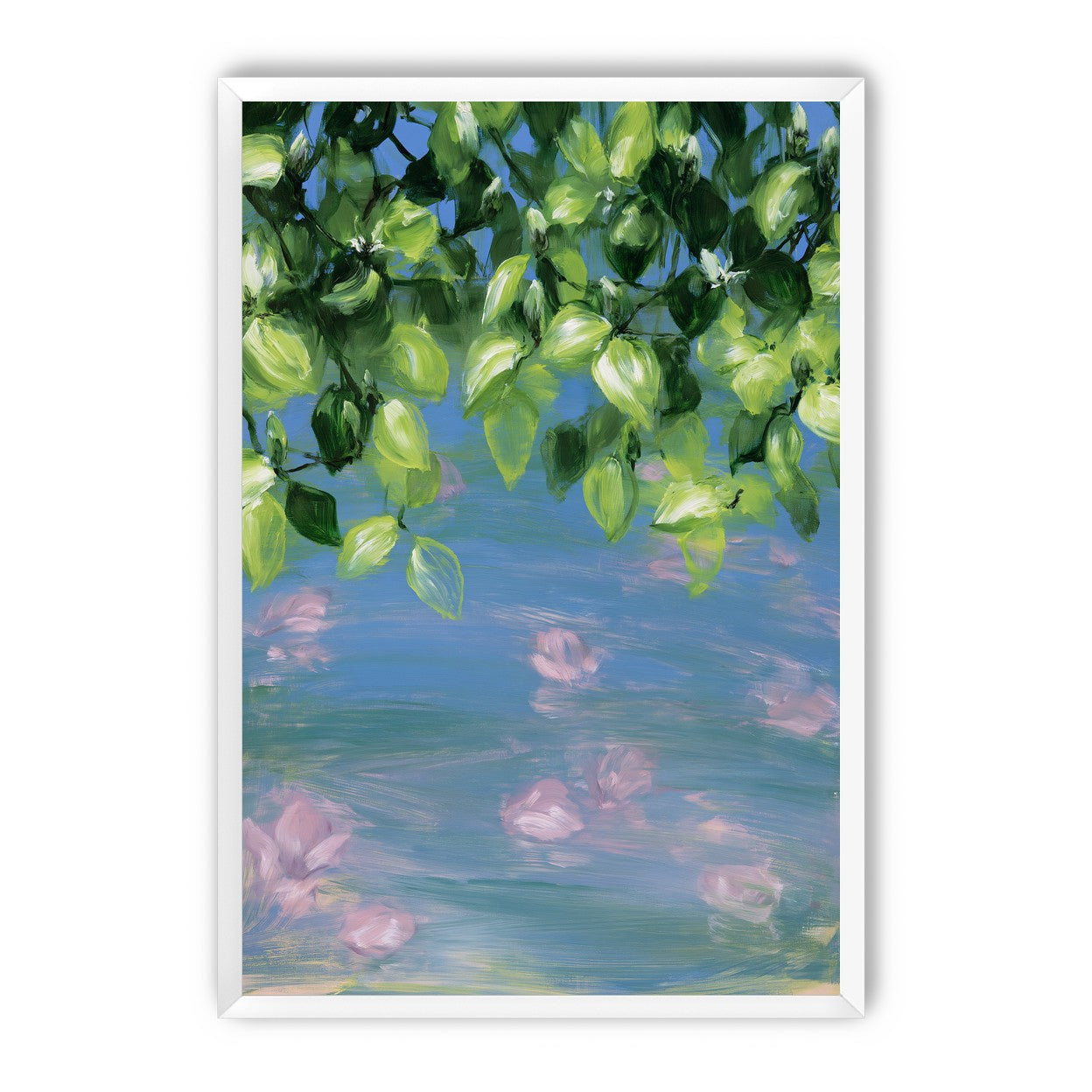 Petals under the leaves