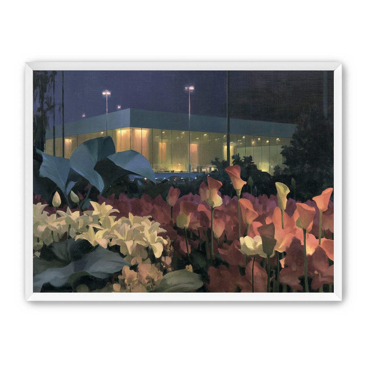 Calla lilies by the glass hall