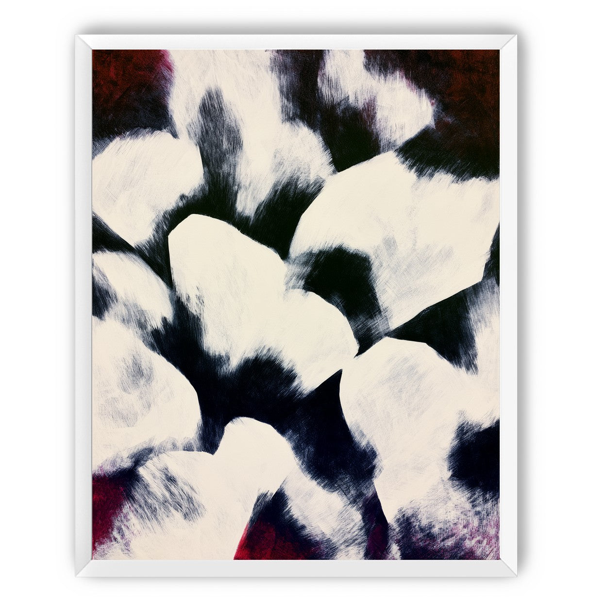 White blocks among dark ground