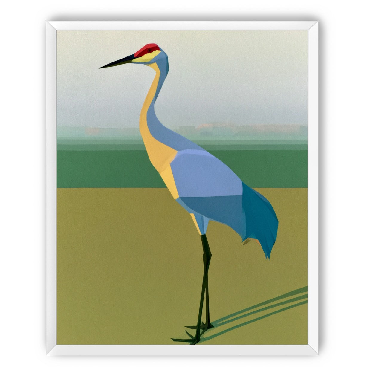 Still crane in flat light