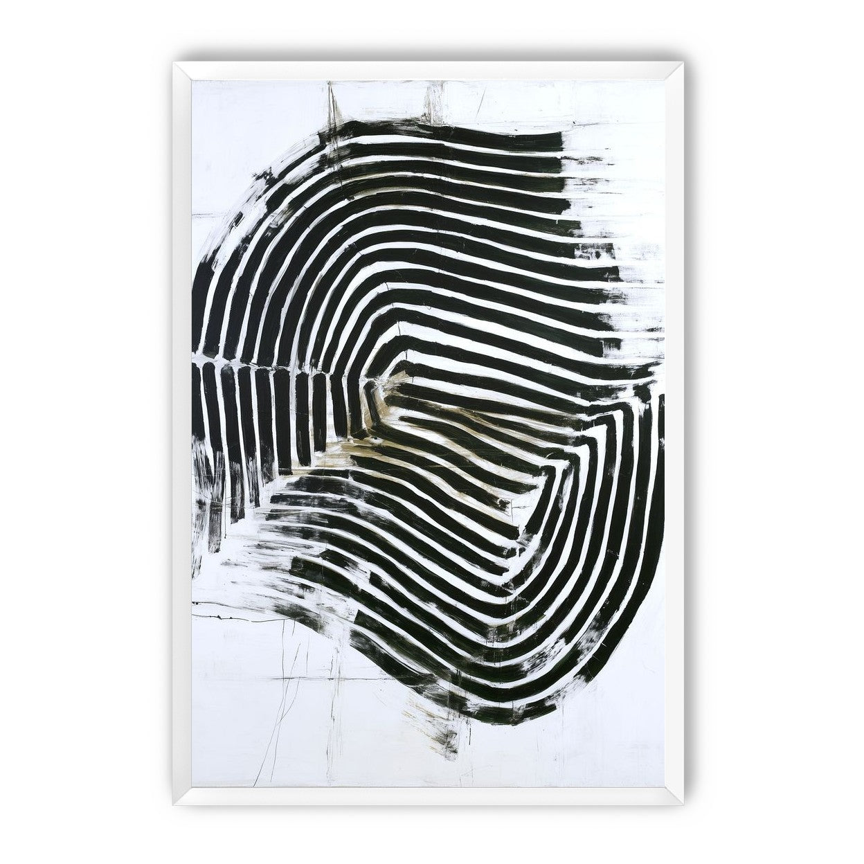Black bands turning inward