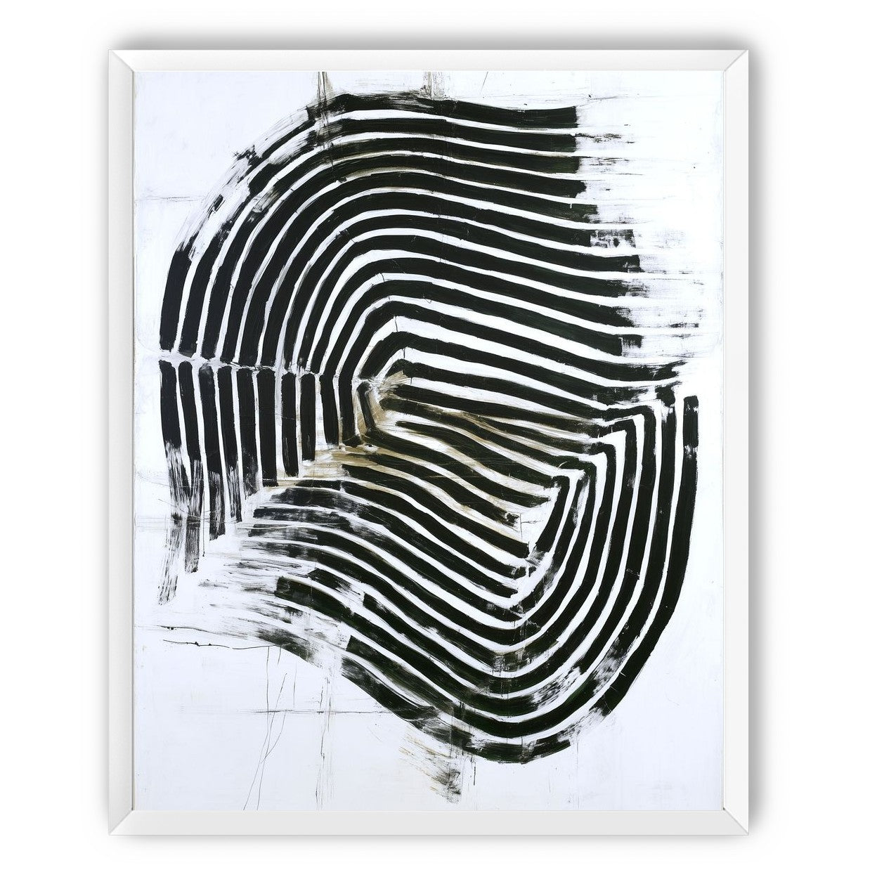 Black bands turning inward