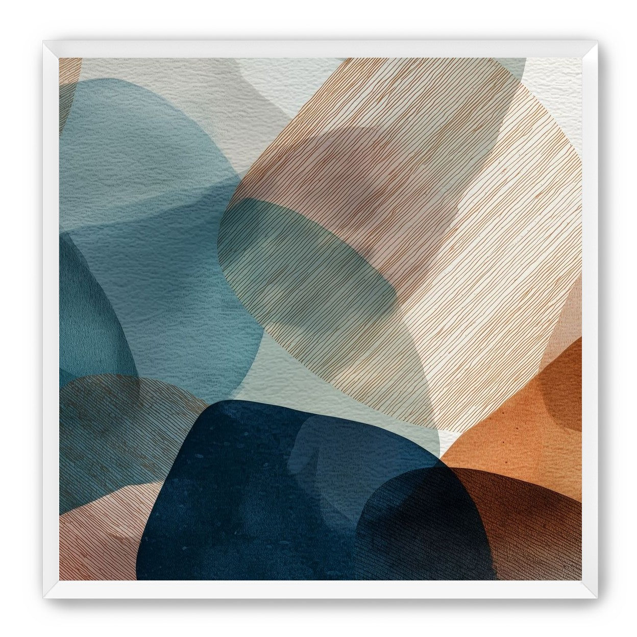 Translucent Ovals with Diagonal Grain