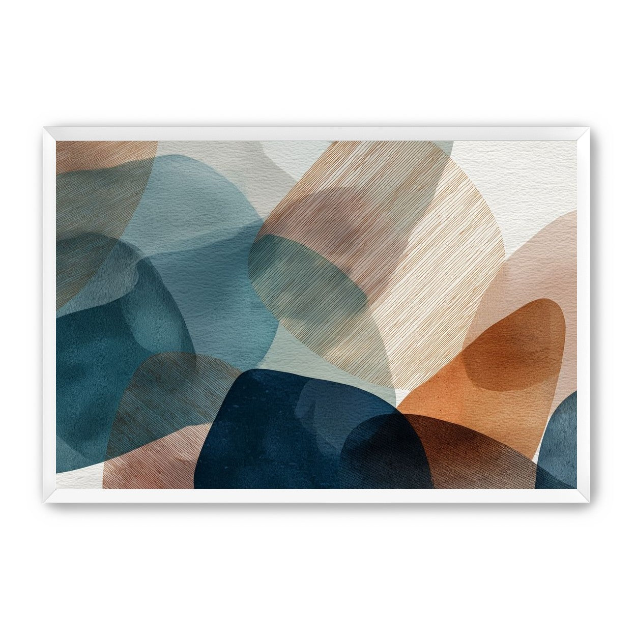 Translucent Ovals with Diagonal Grain