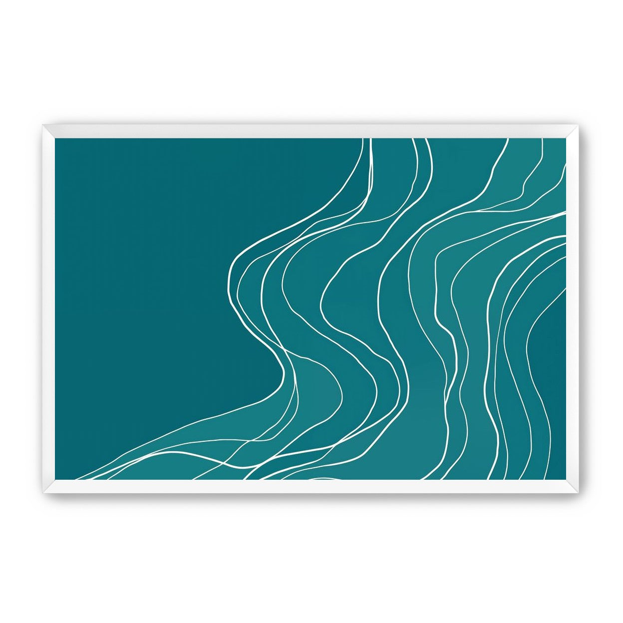 Ink Traced on Teal Surface
