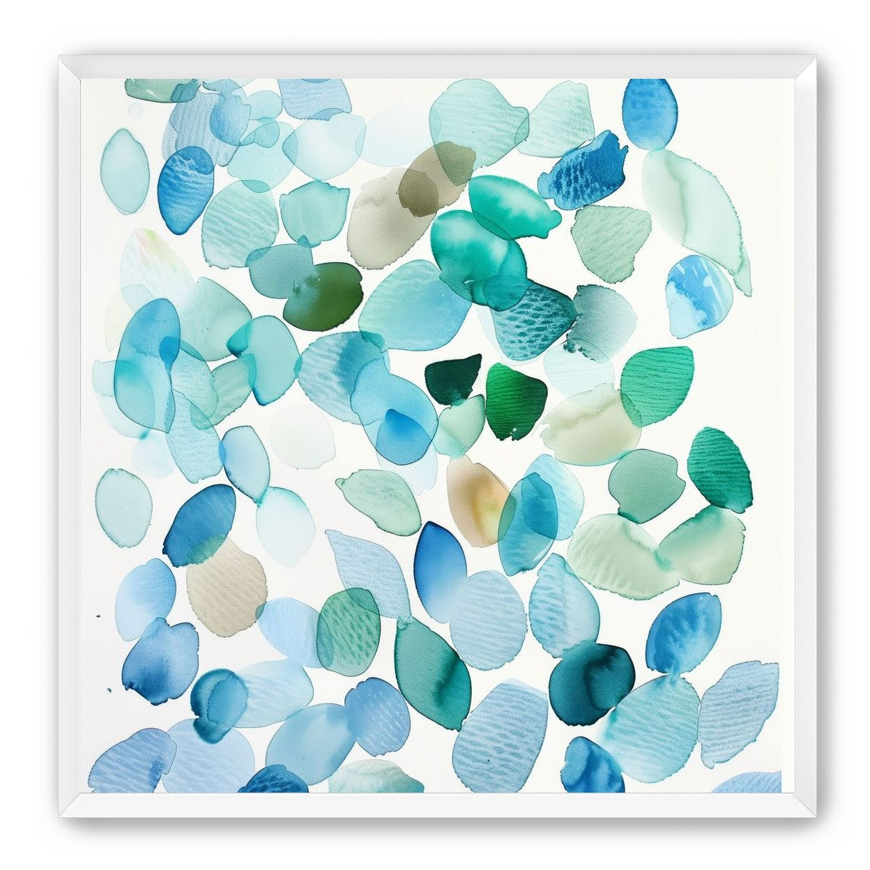 Blue and Green Petal Forms