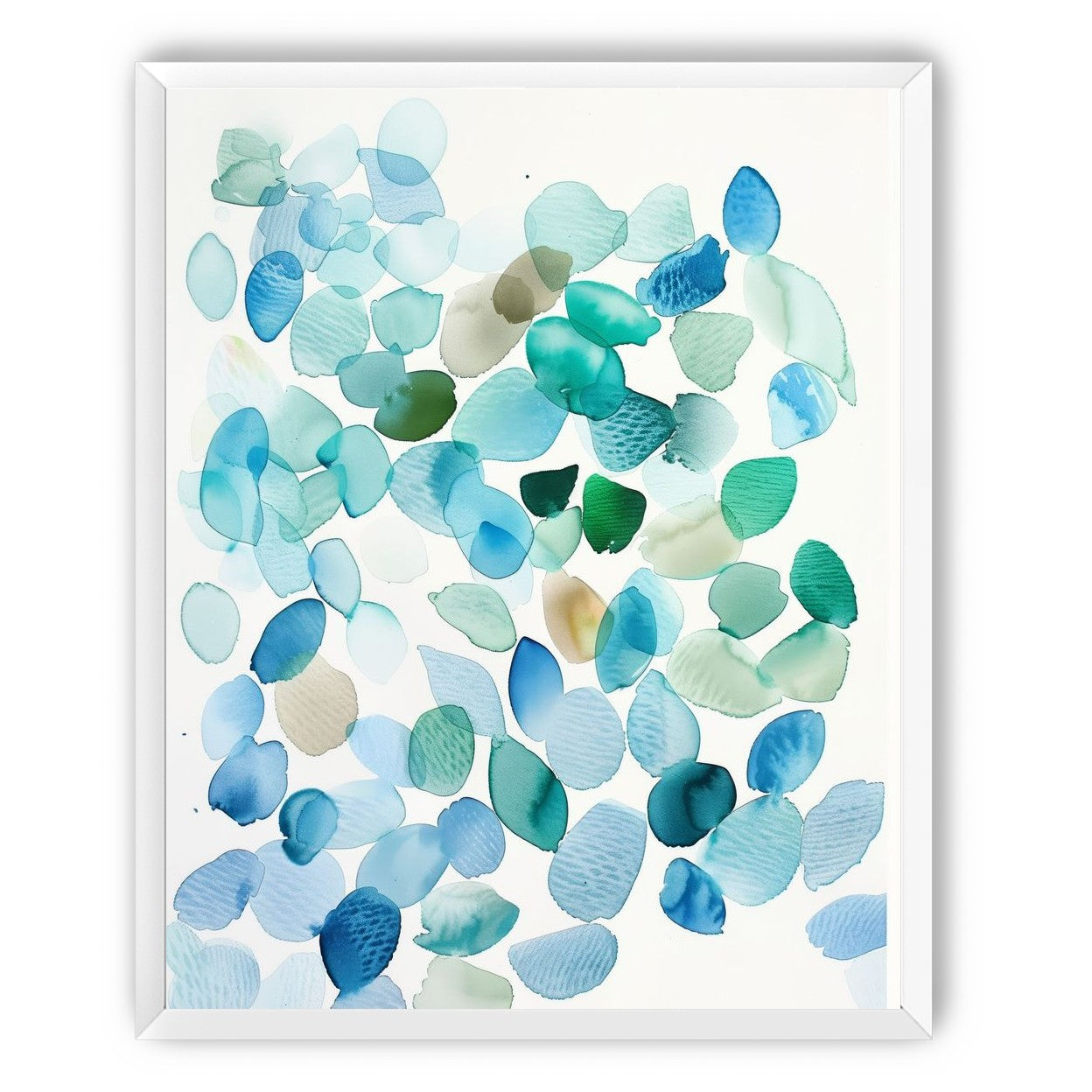 Blue and Green Petal Forms