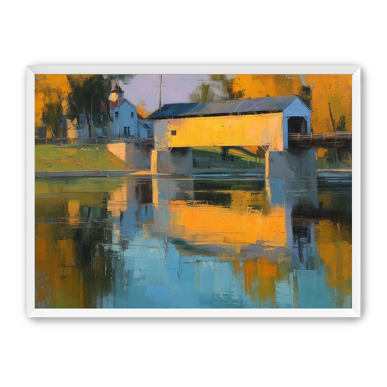 Covered Bridge In Fall