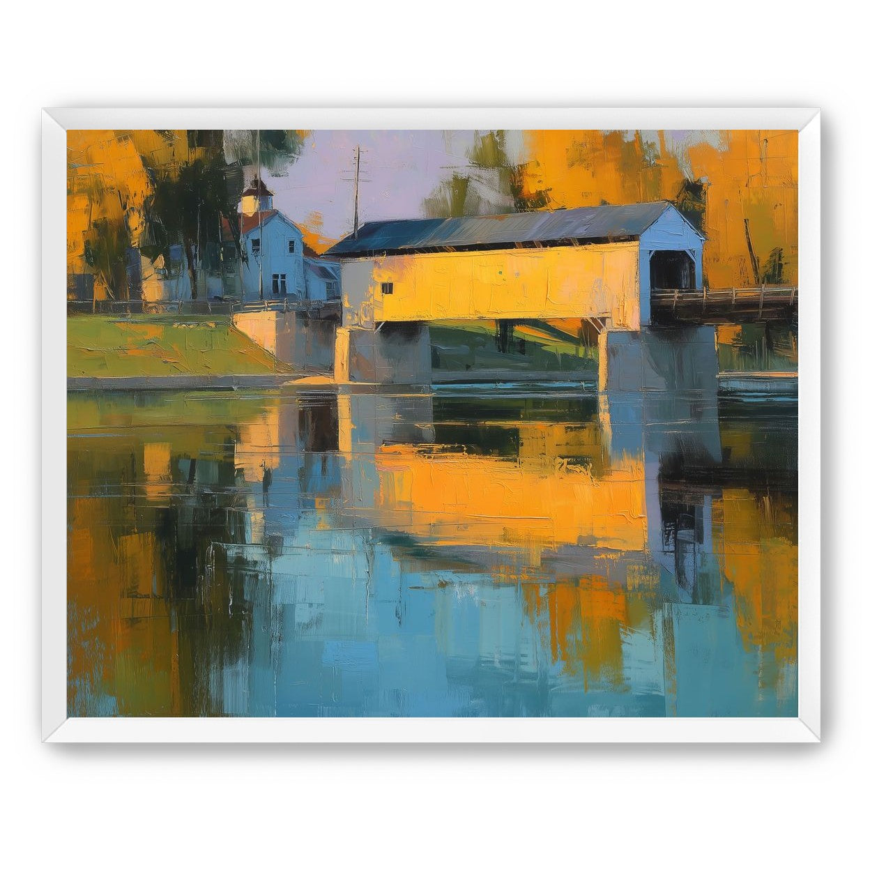 Covered Bridge In Fall