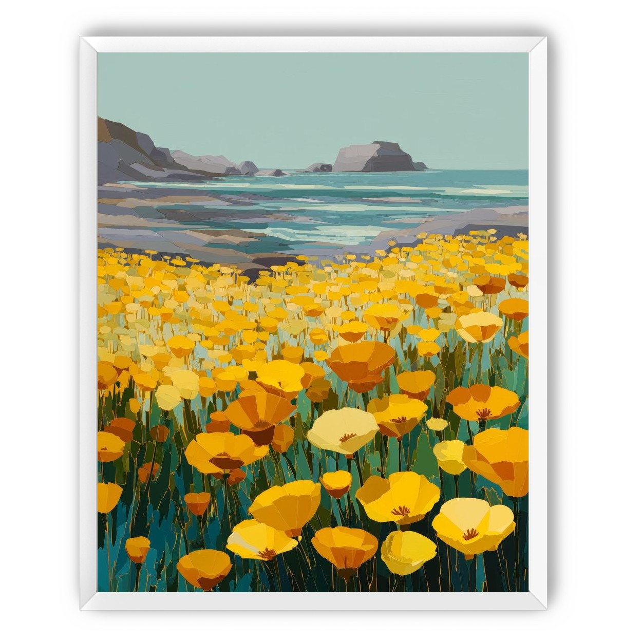 Poppy Field Facing the Pacific